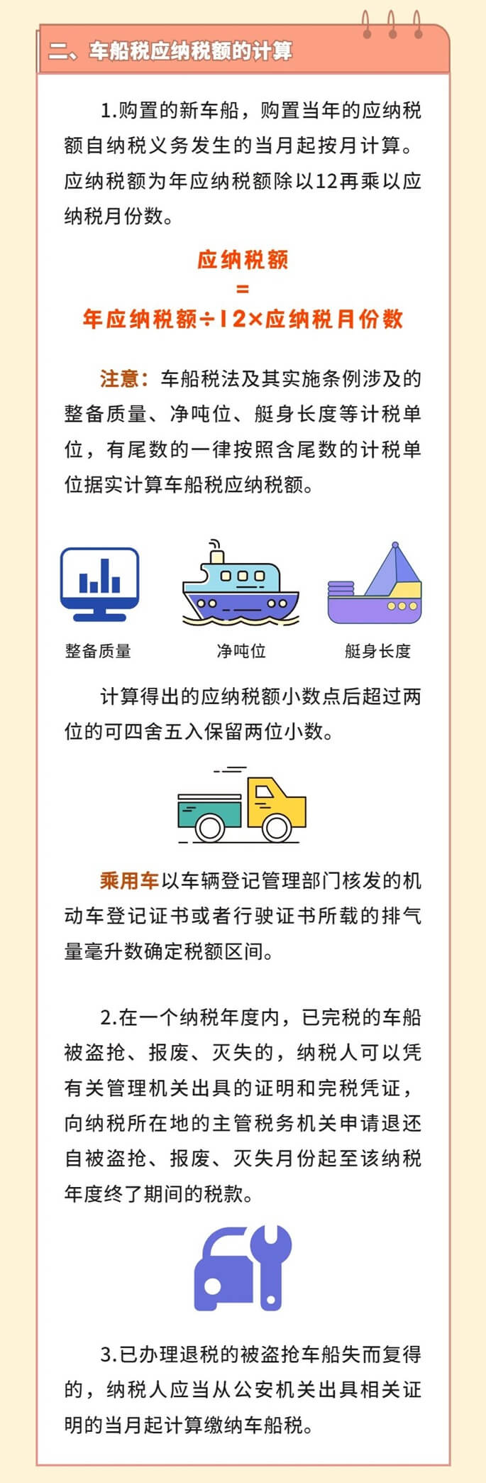 車船稅應(yīng)納稅額的計算