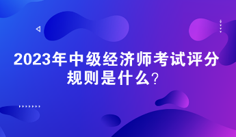 2023年中級(jí)經(jīng)濟(jì)師考試評(píng)分規(guī)則是什么？