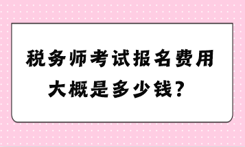 稅務師考試報名費用大概是多少錢？