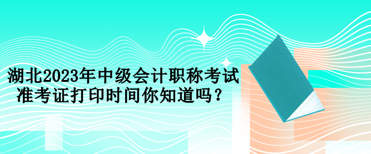 湖北2023年中級(jí)會(huì)計(jì)職稱考試準(zhǔn)考證打印時(shí)間你知道嗎？