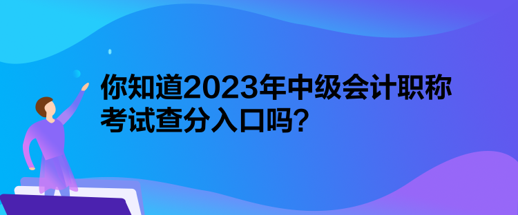 你知道2023年中級會計職稱考試查分入口嗎？