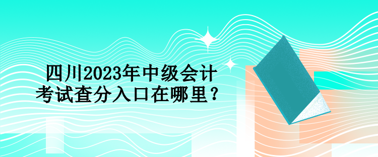 四川2023年中級會計考試查分入口在哪里？