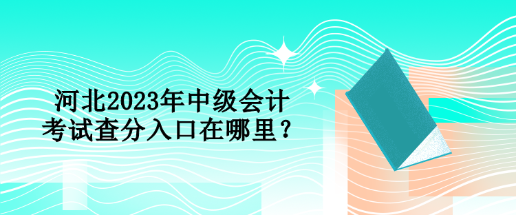 河北2023年中級會計(jì)考試查分入口在哪里？