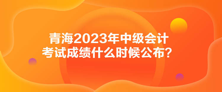 青海2023年中級(jí)會(huì)計(jì)考試成績(jī)什么時(shí)候公布？