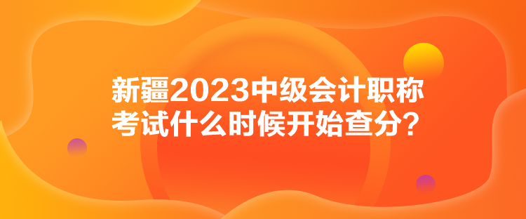 新疆2023中級會(huì)計(jì)職稱考試什么時(shí)候開始查分？