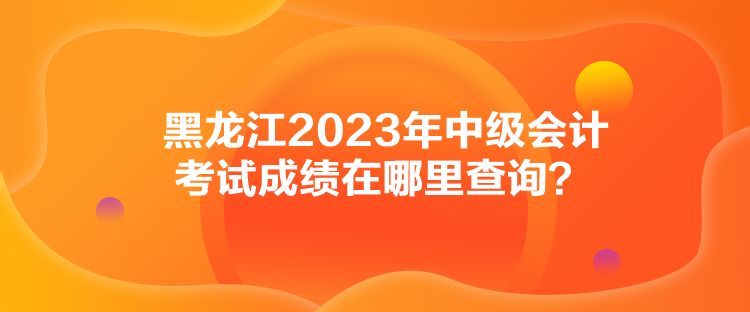 黑龍江2023年中級(jí)會(huì)計(jì)考試成績在哪里查詢？