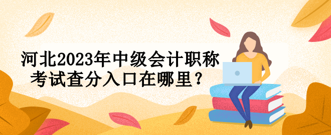 河北2023年中級會計職稱考試查分入口在哪里？