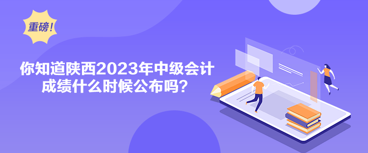 你知道陜西2023年中級會計成績什么時候公布嗎？