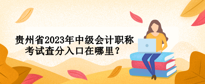 貴州省2023年中級會計職稱考試查分入口在哪里？