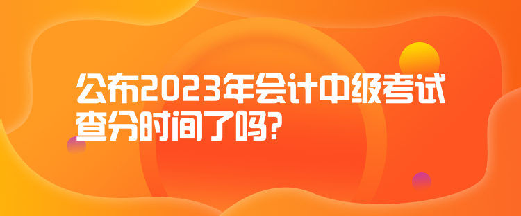 公布2023年會(huì)計(jì)中級(jí)考試查分時(shí)間了嗎？