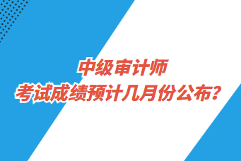 中級審計師考試成績預(yù)計幾月份公布？