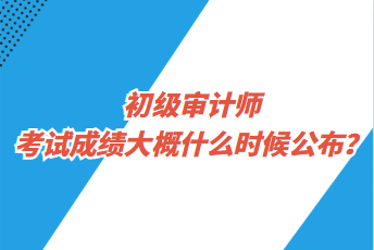 初級審計師考試成績大概什么時候公布？