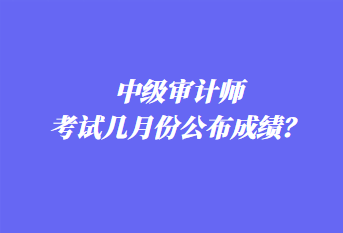 中級審計師考試幾月份公布成績？