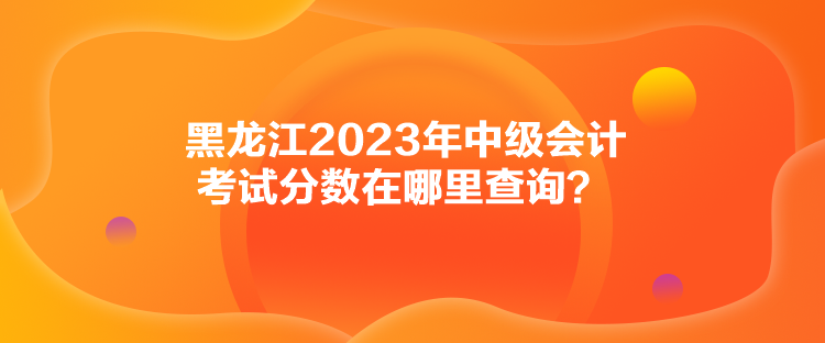 黑龍江2023年中級(jí)會(huì)計(jì)考試分?jǐn)?shù)在哪里查詢？