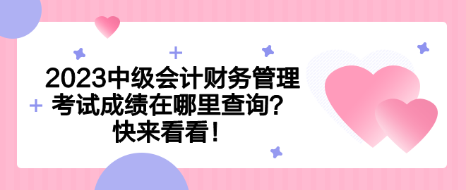 2023中級(jí)會(huì)計(jì)財(cái)務(wù)管理考試成績(jī)?cè)谀睦锊樵?？快?lái)看看！