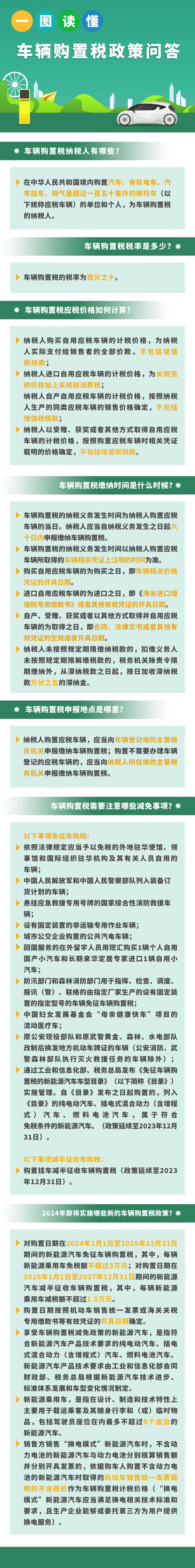 事關(guān)車輛購置稅政策，速看！