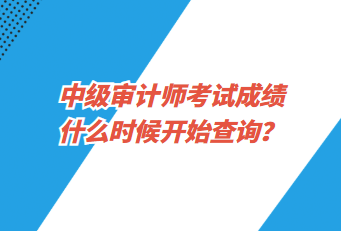 中級(jí)審計(jì)師考試成績(jī)什么時(shí)候開(kāi)始查詢？