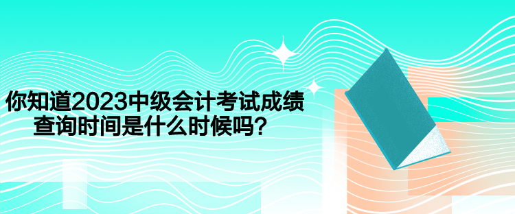 你知道2023中級(jí)會(huì)計(jì)考試成績(jī)查詢時(shí)間是什么時(shí)候嗎？