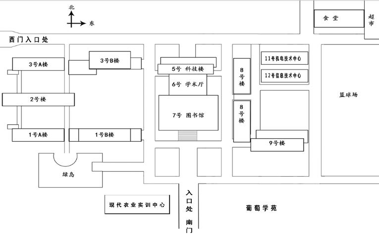 鹽城生物工程高等職業(yè)技術(shù)學(xué)校考點(diǎn)平面示意圖