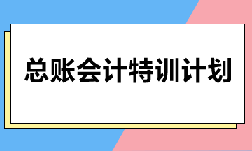 總賬會計特訓(xùn)計劃