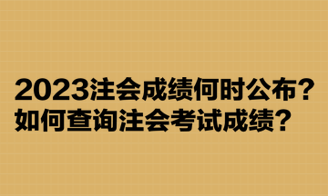 2023注會(huì)成績(jī)何時(shí)公布？如何查詢注會(huì)考試成績(jī)？