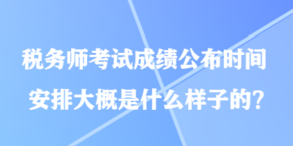 稅務(wù)師考試成績公布時間安排大概是什么樣子的？