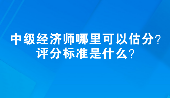 2023中級經(jīng)濟(jì)師哪里可以估分？評分標(biāo)準(zhǔn)是什么？