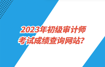 2023年初級(jí)審計(jì)師考試成績(jī)查詢(xún)網(wǎng)站？