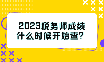 2023稅務(wù)師成績什么時(shí)候開始查？