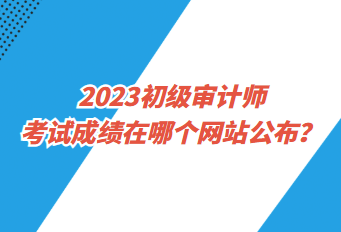 2023初級審計師考試成績在哪個網(wǎng)站公布？