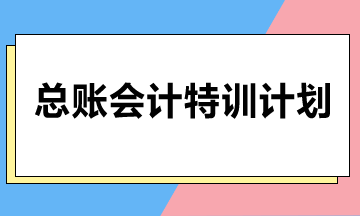 總賬會計(jì)特訓(xùn)計(jì)劃