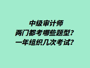 中級審計師兩門都考哪些題型？一年組織幾次考試？