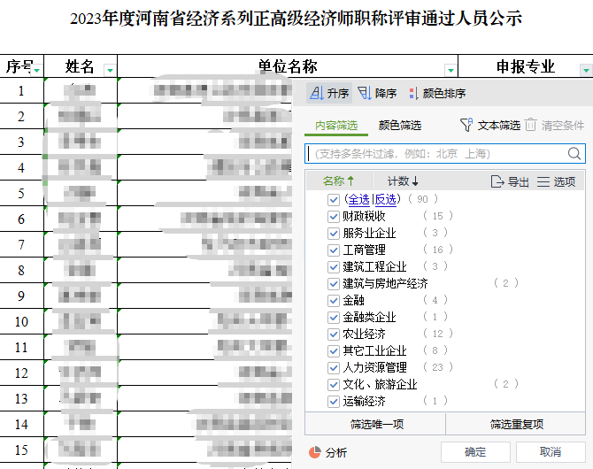 河南正高級(jí)經(jīng)濟(jì)師