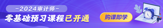 2024審計師零基礎(chǔ)預(yù)習(xí)課程