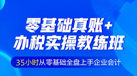 零基礎(chǔ)真賬+辦稅實操教練班