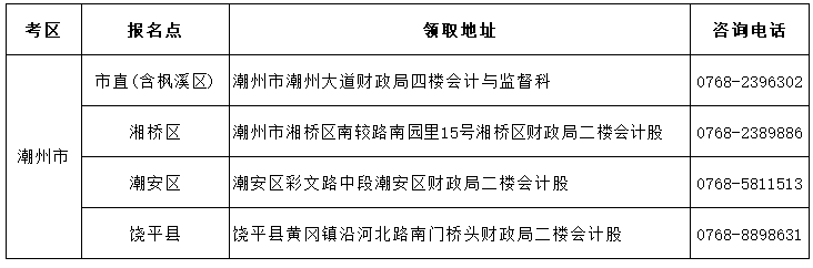 潮州各地領證地址