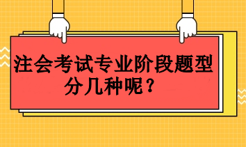 注會(huì)考試專業(yè)階段題型分幾種呢？