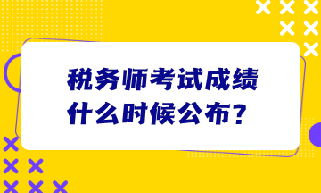 稅務(wù)師考試成績(jī)什么時(shí)候公布？