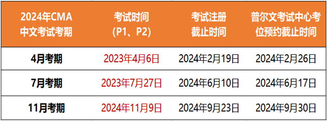 cma考試時(shí)間