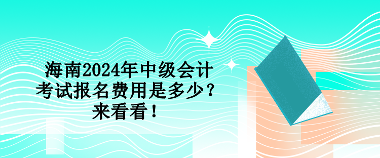 海南2024年中級會計考試報名費用是多少？來看看！