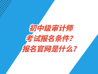 初中級(jí)審計(jì)師考試報(bào)名條件？報(bào)名官網(wǎng)是什么？