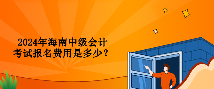 2024年海南中級(jí)會(huì)計(jì)考試報(bào)名費(fèi)用是多少？