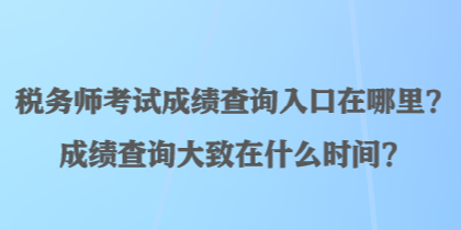 稅務(wù)師考試成績(jī)查詢?nèi)肟谠谀睦?？成?jī)查詢大致在什么時(shí)間？