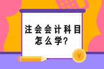 注會會計(jì)科目怎么學(xué)？