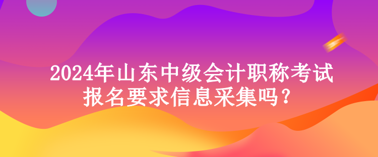 2024年山東中級(jí)會(huì)計(jì)職稱(chēng)考試報(bào)名要求信息采集嗎？