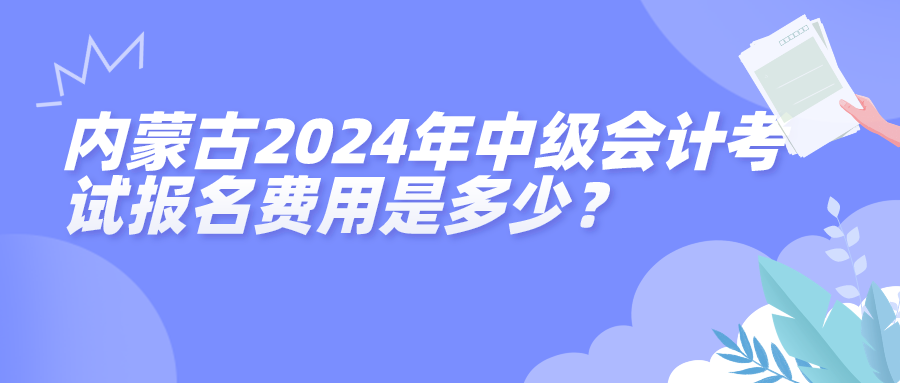 內(nèi)蒙古2024中級(jí)會(huì)計(jì)考試報(bào)名費(fèi)用