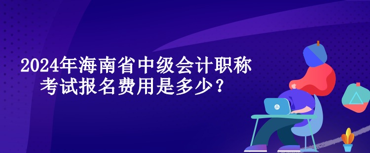 2024年海南省中級(jí)會(huì)計(jì)職稱考試報(bào)名費(fèi)用是多少？