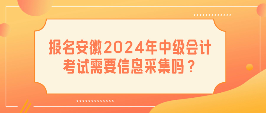 安徽2024中級(jí)會(huì)計(jì)考試信息采集