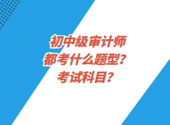 初中級(jí)審計(jì)師都考什么題型？考試科目？