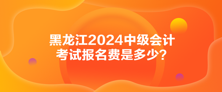 黑龍江2024中級會計考試報名費是多少？